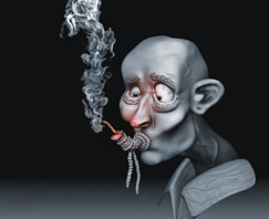 《戒烟的男人》3D设计教程
