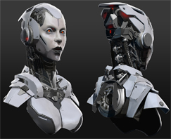 ZBrush制作超酷的女机器人教程