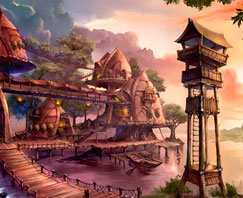 游戏场景原画：大王村的绘画过程