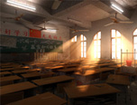 VR精彩呈现阳光下的怀旧教室